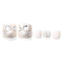 Magic Press Pedicure, 24ea, White Pearl, 1pack - Image 1