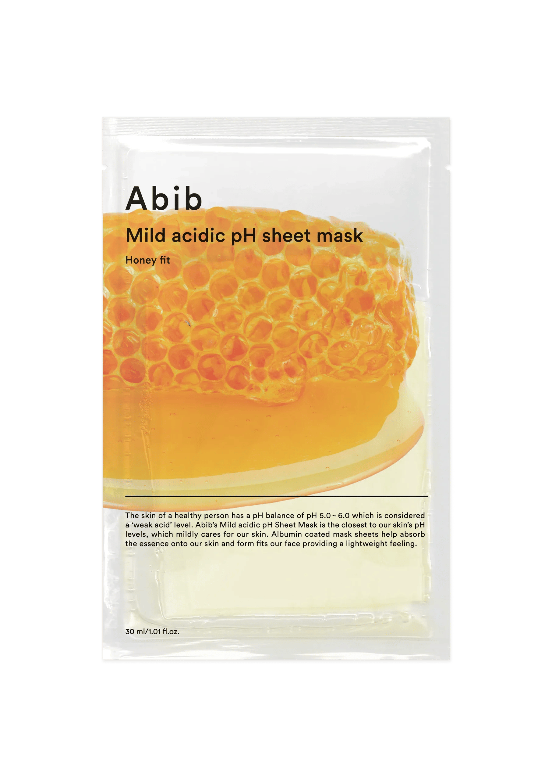 Mild Acidic pH Sheet Mask Honey Fit, 10ea - Image 1