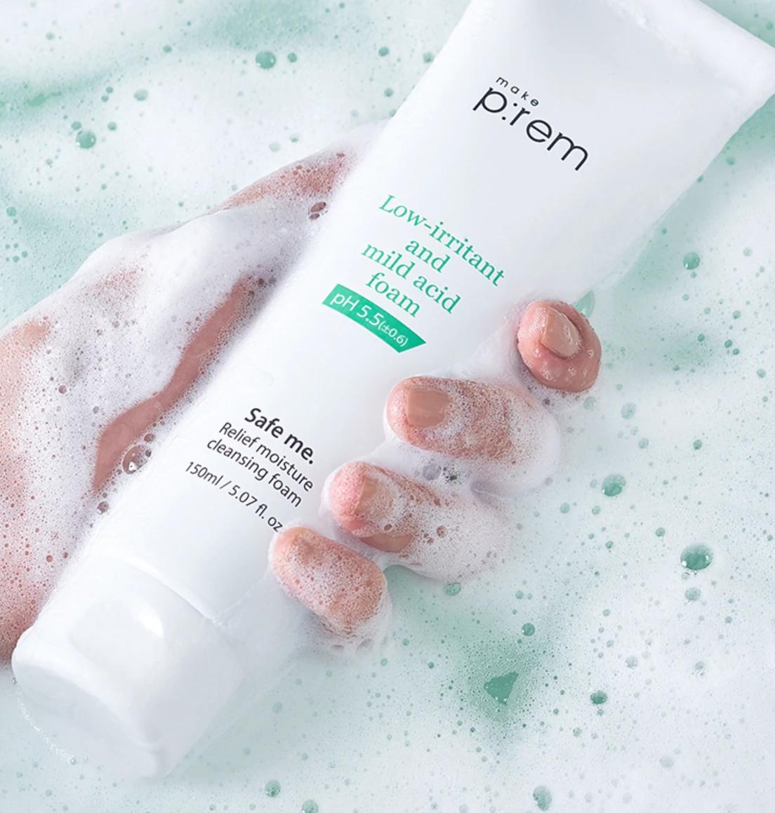 Safe Me Relief Moisture Cleansing Foam, 180ml+140ml - Image 3