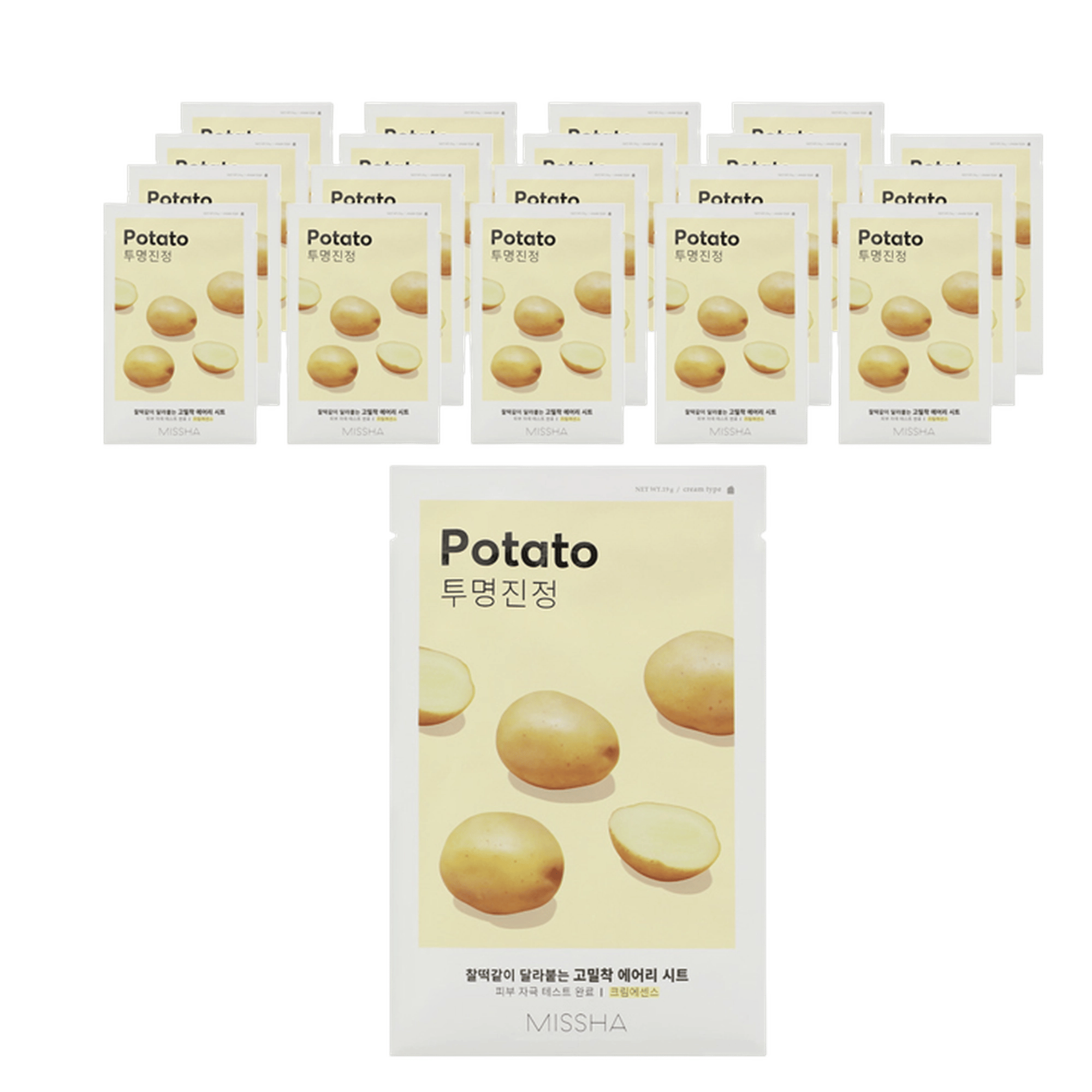Airy Fit Sheet Mask [Potato], 20ea - Image 1