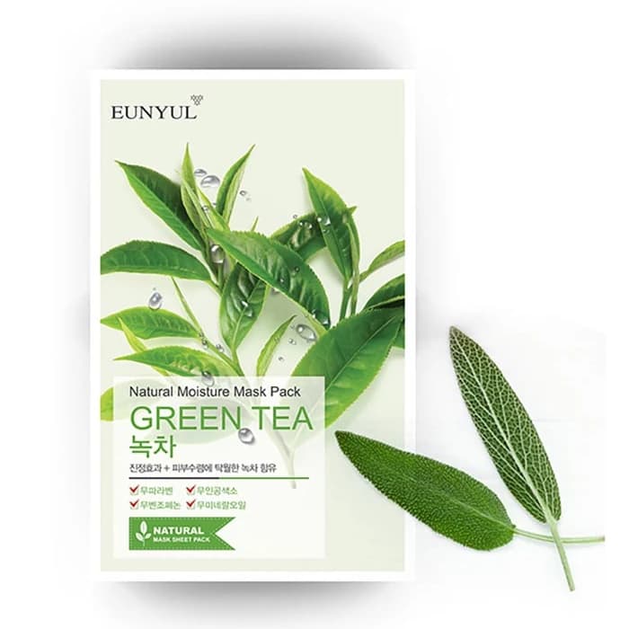 Natural Green Tea Mask Pack, 100ea, 1pack - Image 2