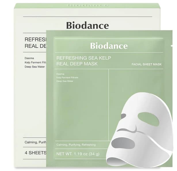 Refreshing Sea Kelp Real Deep Mask, 4ea, 1pack - Image 1
