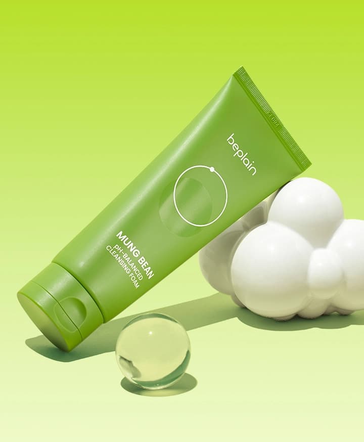 beplain Mung Bean pH-Balanced Cleansing Foam, 80ml - Image 2