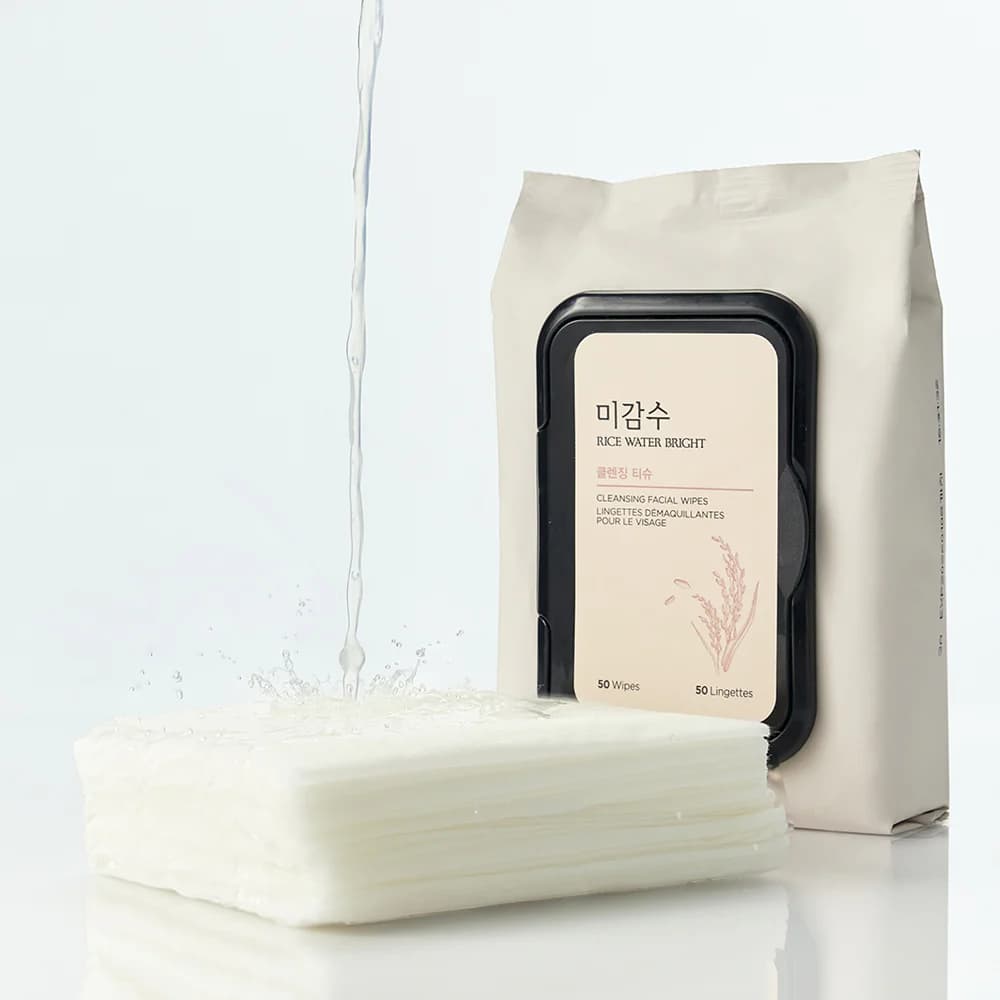 The Face Shop Rice Water Bright Cleansing Wipes, 50ea - Image 4