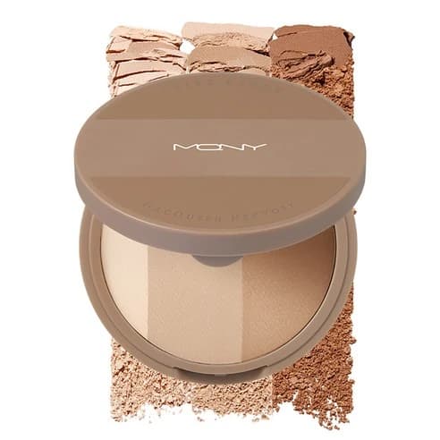 Fake Up 3-Color Shading, 9g, Beige Brown, 1pack - Image 1