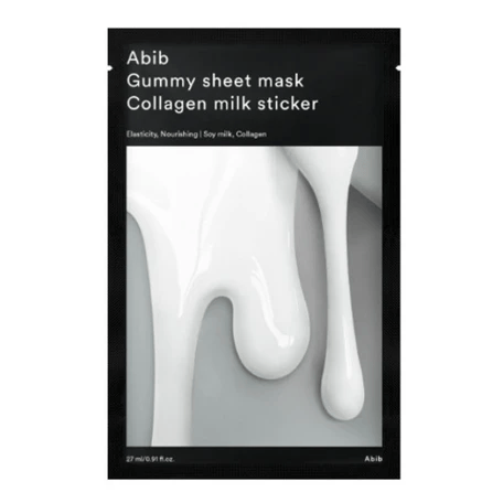 Gummy Sheet Mask Collagen Milk Sticker, 10ea, 1pack - Image 1