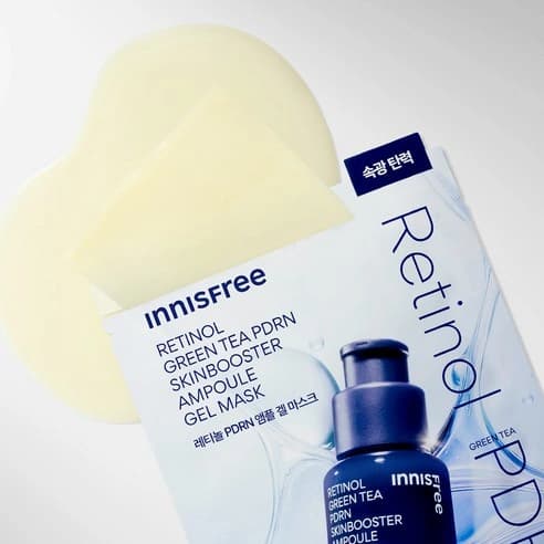 Innisfree Retinol Green Tea PDRN Skin Booster Ampoule Special 3-Piece Set, 50ml+10ml*2+25ml - Image 2
