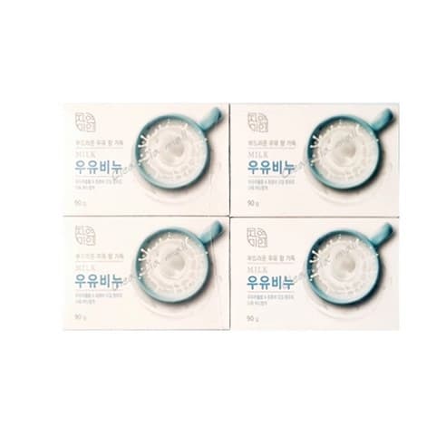 Natural Beauty Soap Milk, 90gx4ea, 1pack - Image 1