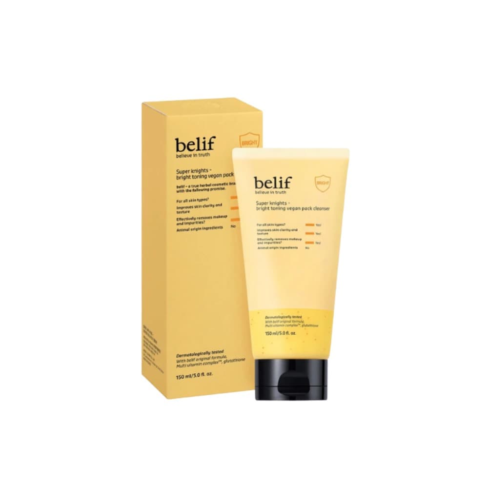 Super Knights Bright Toning Vegan Pack Cleanser, 150ml, 1pack - Image 1