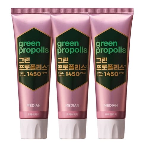 Green Propolis Whole Family Toothpaste [Fresh Peach], 100gx3ea - Image 1