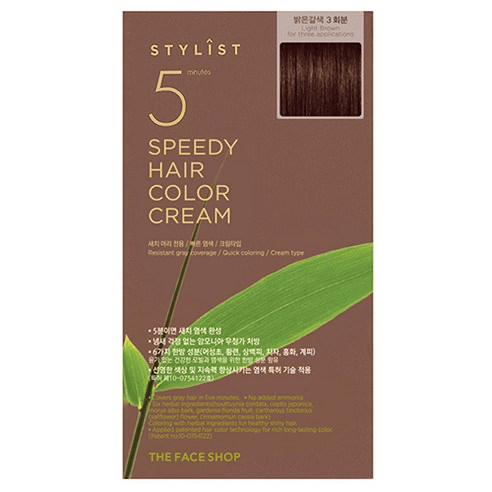 Stylist 5-Minute Speedy Hair Color Cream, 120ml, 5S Light Brown, 1pack, Step1 60ml+Step2 60ml - Image 1