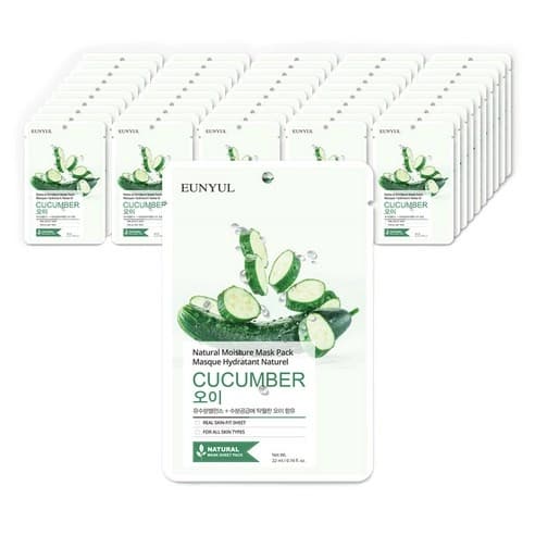 Natural Moisture Sheet Mask [Cucumber], 50ea, 1pack - Image 1