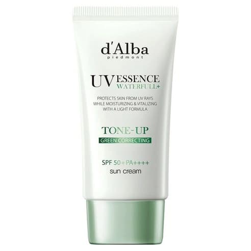 UV Essence Waterfull Tone-Up Green Correcting Sun Cream SPF 50+ PA++++, 50ml - Image 1