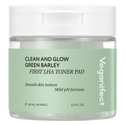 Clean & Glow Green Barley First LHA Toner Pad, 60ea, 1pack - Image 1