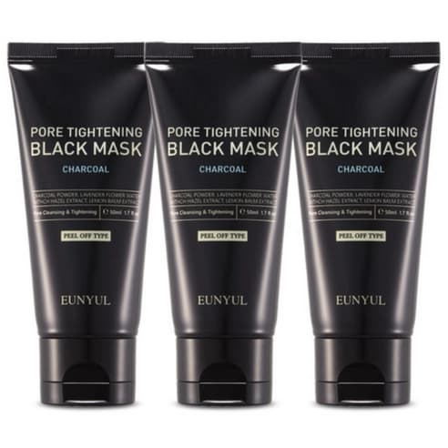 Charcoal Pore Tightening Black Mask, 50ml, 3ea, 1pack - Image 1