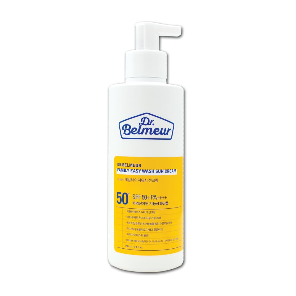 Family Easy Wash Sun Cream [SPF50+/PA++++], 190ml, 1pack - Image 1
