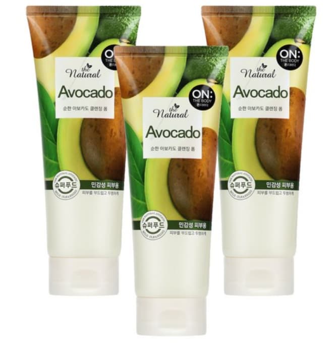 The Natural Mild Avocado Cleansing Foam, 120g+120g+120g - Image 1