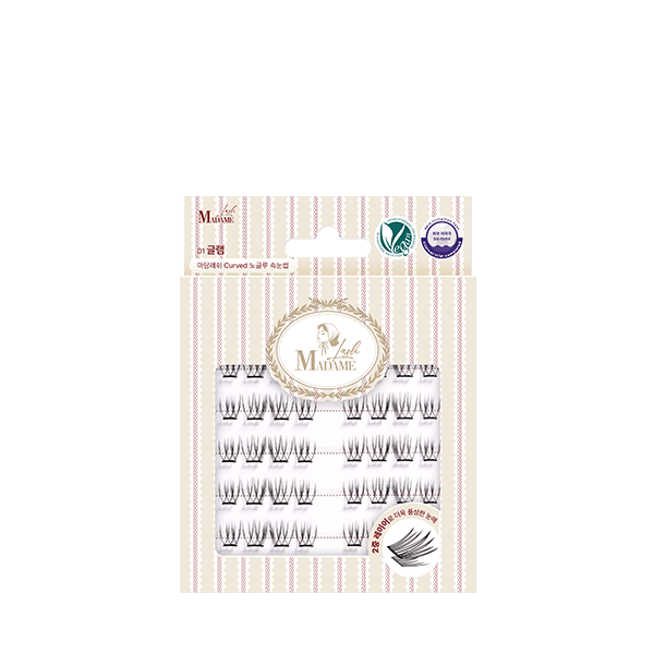 Curved No-Glue Eyelashes [Glam], 40ea, 1pack - Image 1