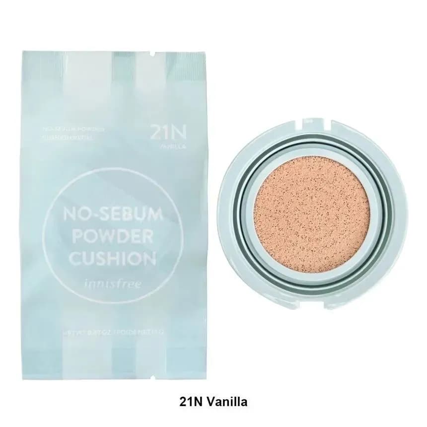 No-Sebum Powder Cushion Refill, 14g, 21N Vanilla - Image 2