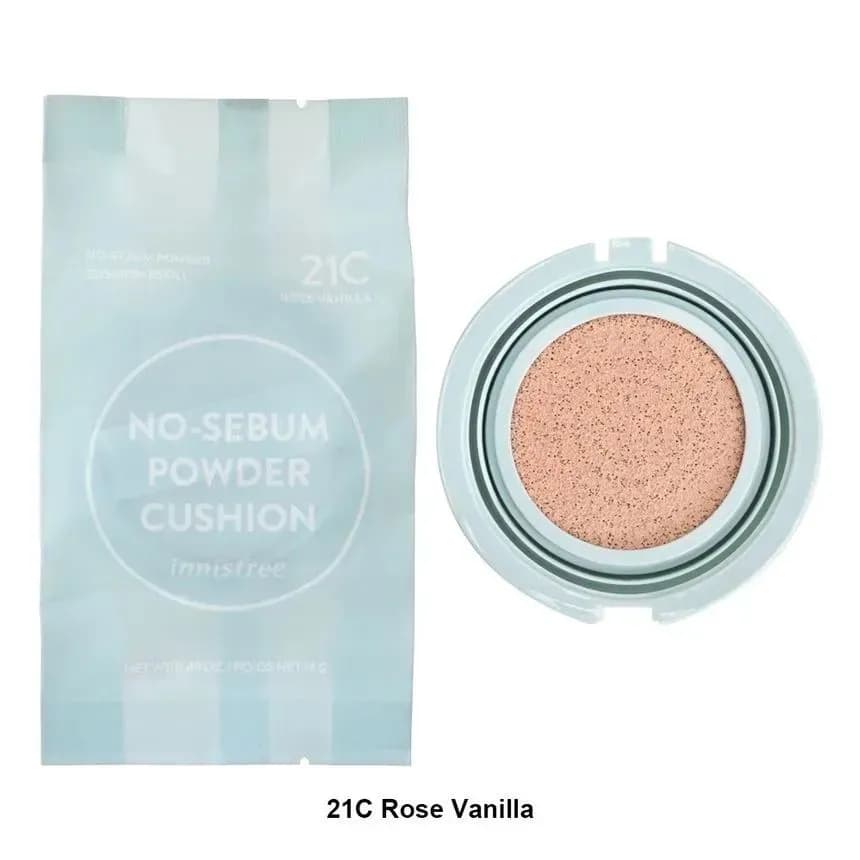No-Sebum Powder Cushion Refill, 14g, 21C Rose Vanilla - Image 2