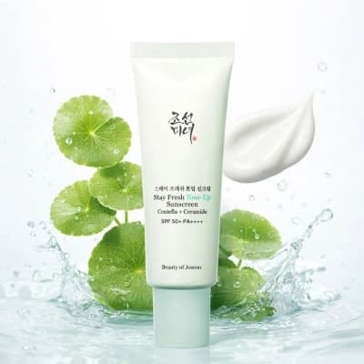 Stay Fresh Tone-Up Sunscreen Centella + Ceramide SPF 50+ PA++++, Green - Image 3