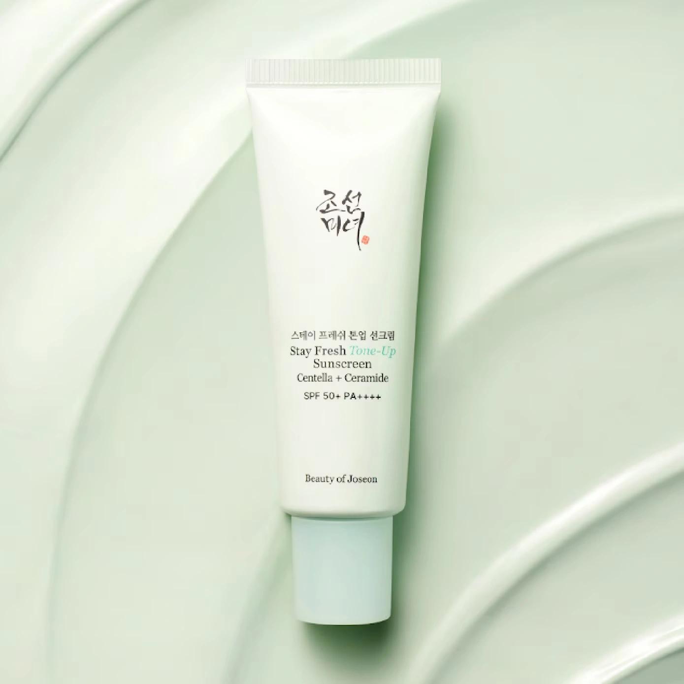 Stay Fresh Tone-Up Sunscreen Centella + Ceramide SPF 50+ PA++++, Green - Image 2