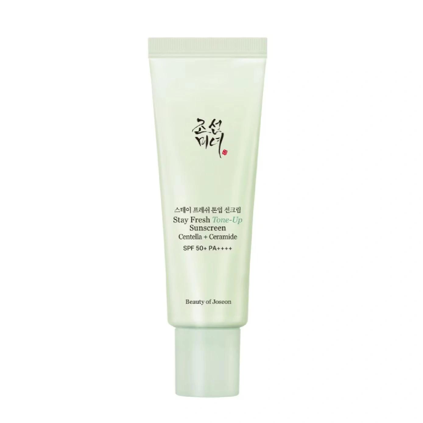 Stay Fresh Tone-Up Sunscreen Centella + Ceramide SPF 50+ PA++++, Green - Image 1