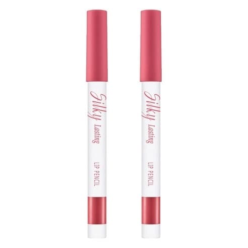 Silky Lasting Lip Pencil, 0.25gx2ea, Angel Cheeks, 1pack - Image 1
