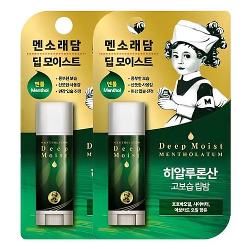 Deep Moist Lip Balm Menthol, 4.5g, 2ea - Image 1