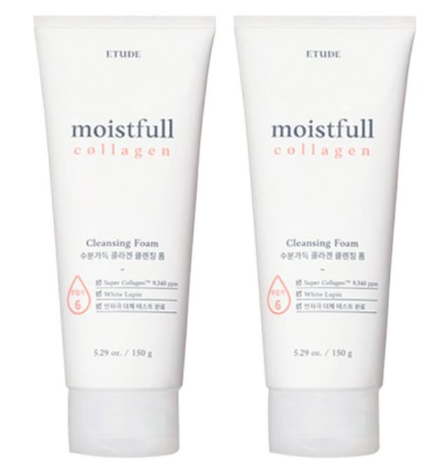 Moistfull Collagen Cleansing Foam, 150gx2ea, 1pack - Image 1