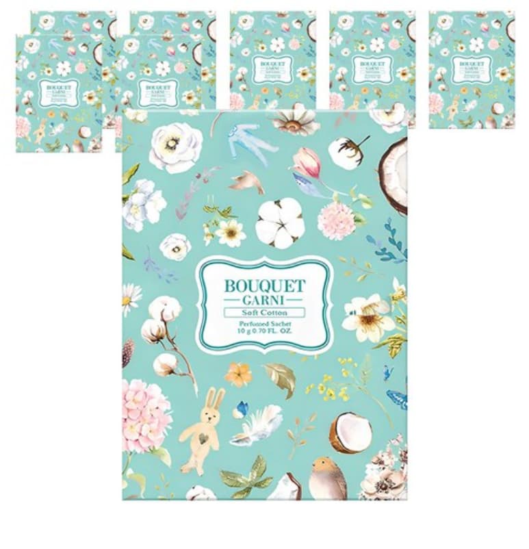 Perfumed Sachet [Soft Cotton], 10g, 8ea, 1pack - Image 1