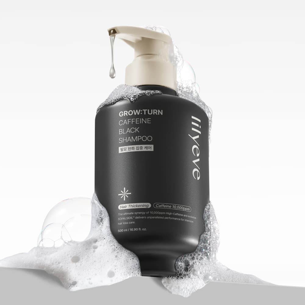 Grow Turn Caffeine Black Shampoo, 500ml, 1pack - Image 3
