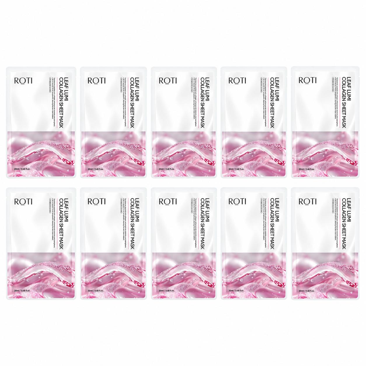 Leaf Lumi Sheet Mask [Collagen], 10ea, 1pack - Image 1