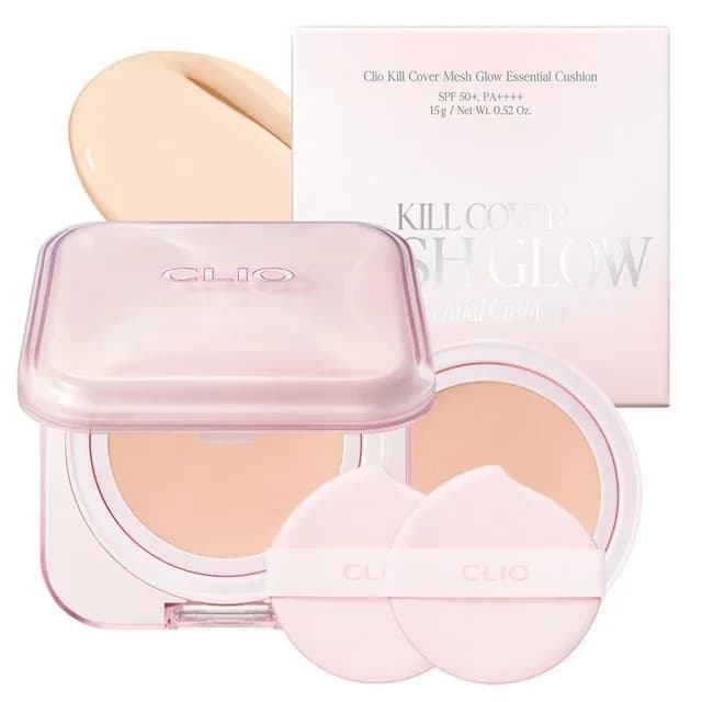 Kill Cover Mesh Glow Essential Cushion [SPF50+/PA++++], 15g+15g(Refill), 19N Porcelain, 1pack - Image 1