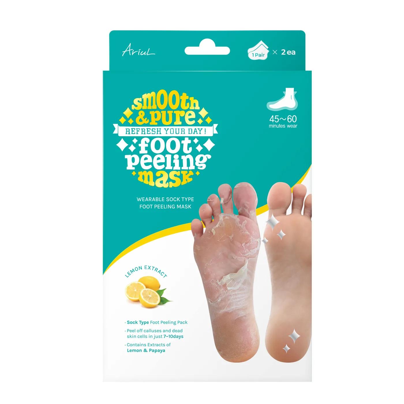 Smooth & Pure Foot Peeling Mask Sheet, 1pairsx4ea, 1pack - Image 1