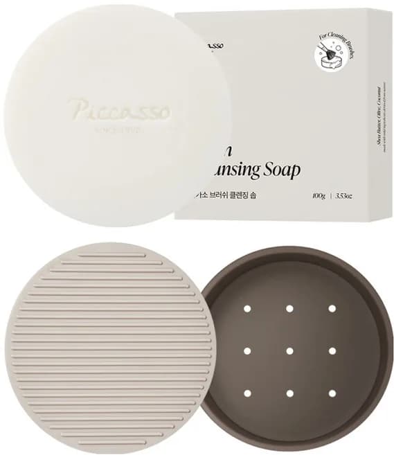 Brush Cleansing Soap (+ Soap Case), 100g, 1pack - Image 1