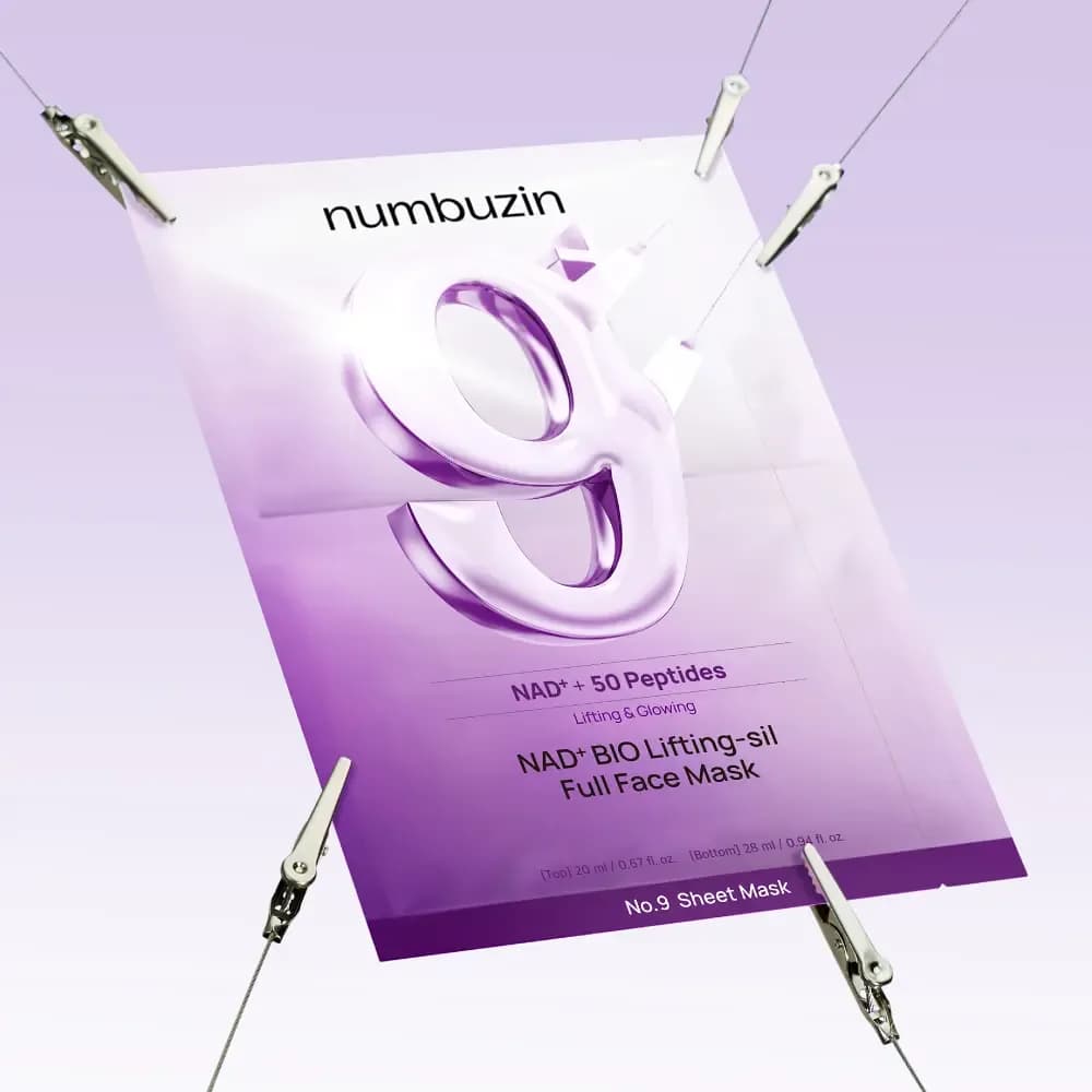 No. 9 NAD+ Bio Lifting-sil Full Face Mask, 4ea, 1pack - Image 3
