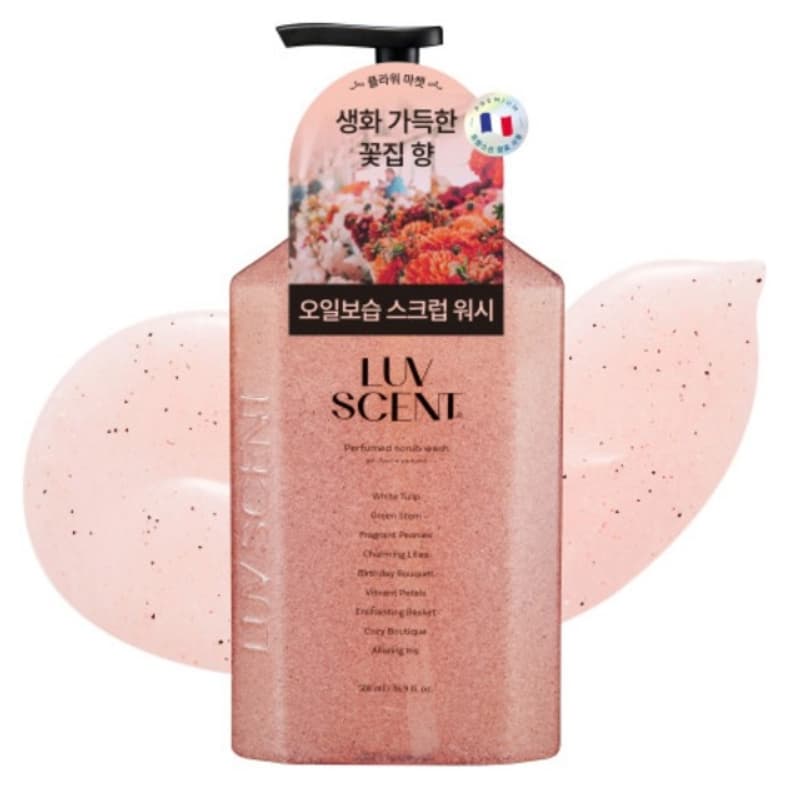 Luv Scent Body Wash [Flower Market White Tulip Scent], 500ml, 1pack - Image 1