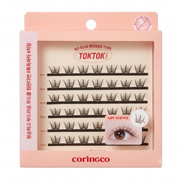 Toktokhara No Glue Eyelash [Charming], 42ea, 1pack - Image 1