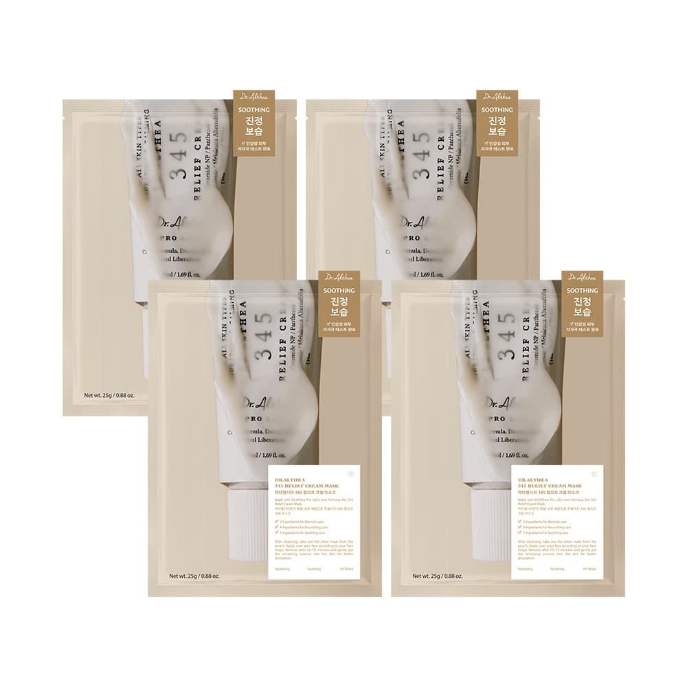 345 Relief Cream Mask, 4ea, 1pack - Image 1