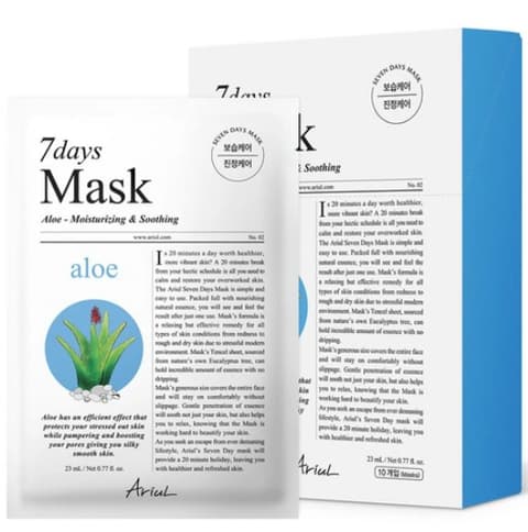 Seven Days Aloe Mask Pack, 10ea, 1pack