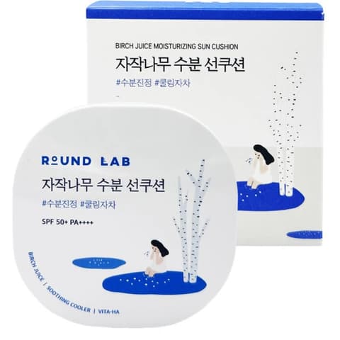 Round Lab Birch Juice Moisturizing Sun Cushion [SPF50+/PA++++], 15g