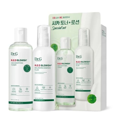 R.E.D Blemish Cica Soothing Toner + Essence Fluid Set