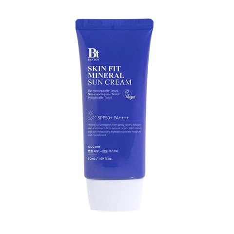 Skin Fit Mineral Sunscreen UV Protection Non-Chemical Sunscreen SPF50+/PA++++, 50ml, 1pack