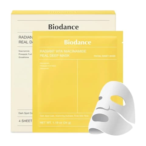 Radiant Vita Niacinamide Real Deep Mask, 4ea, 1pack