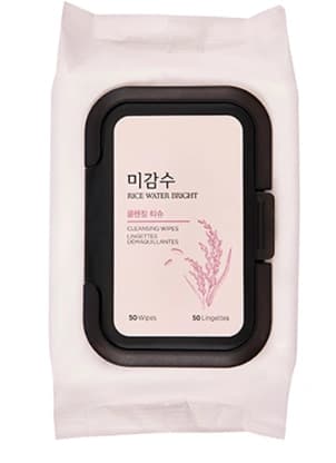 The Face Shop Rice Water Bright Cleansing Wipes, 50ea