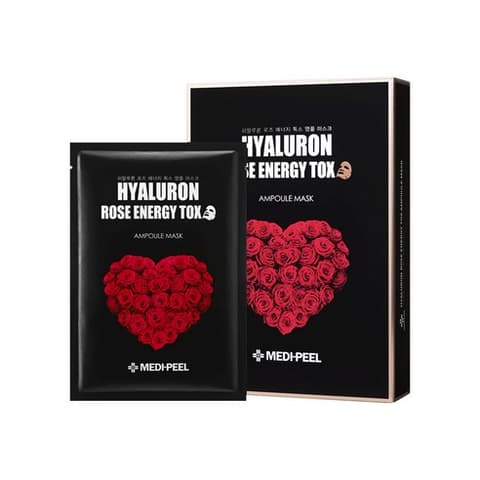 Hyaluron Rose Energy Tox Ampoule Mask, 10ea