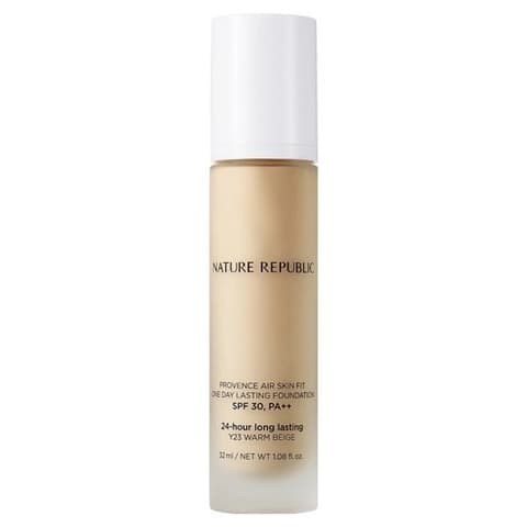 Provence Air Skin Fit One-Day Lasting Foundation [SPF30/PA++], Y23 Warm Beige, 1pack, 32ml