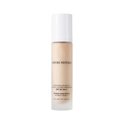 Provence Air Skin Fit One-Day Lasting Foundation [SPF30/PA++], P21 Rosy Vanilla, 1pack, 32ml