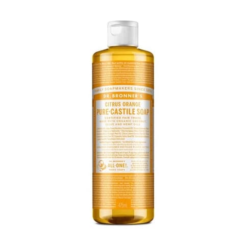 DR. BRONNER'S Citrus Orange Pure Castile Soap, 475ml, 1pack